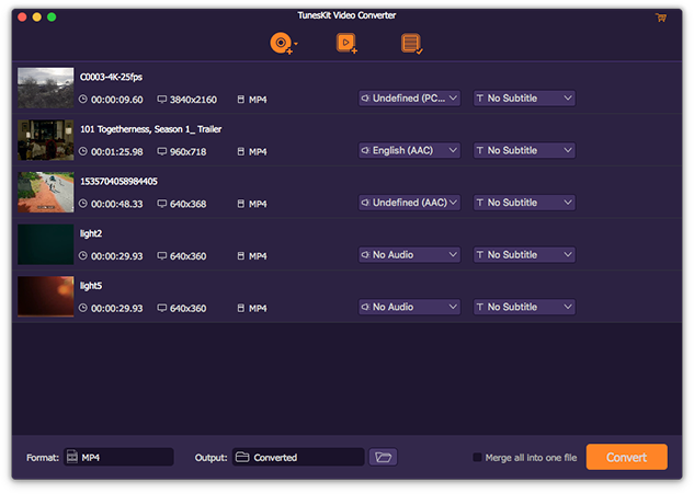 TunesKit Video Converter for Mac Screenshot