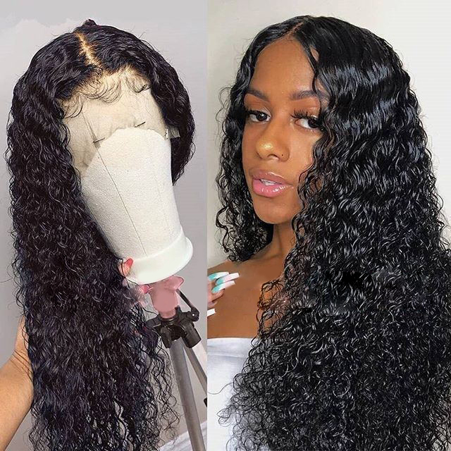 curly lace front wig human hair