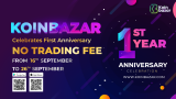 Koinbazar Celebrates First Anniversary – No Trading Fee from 16th september – 26th september 2021